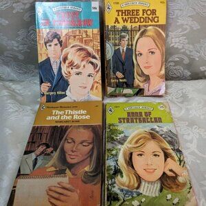Vintage HARLEQUIN Romance Books - Lot of 4 Books 1970's Ephemera Love